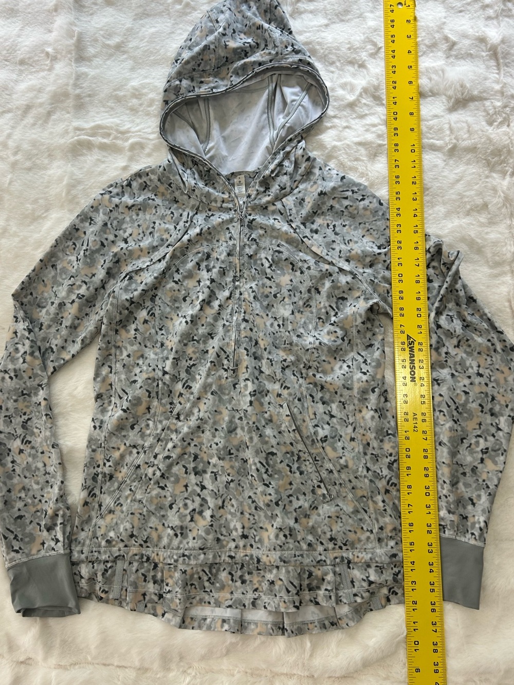 Lululemon Rise and Shine Jacket II Womens Size 8 Floral Full Zip Hooded Athletic